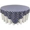 Square Tablecloth 90 x 90 Inch Gingham Checkered Polyester Overlay Use